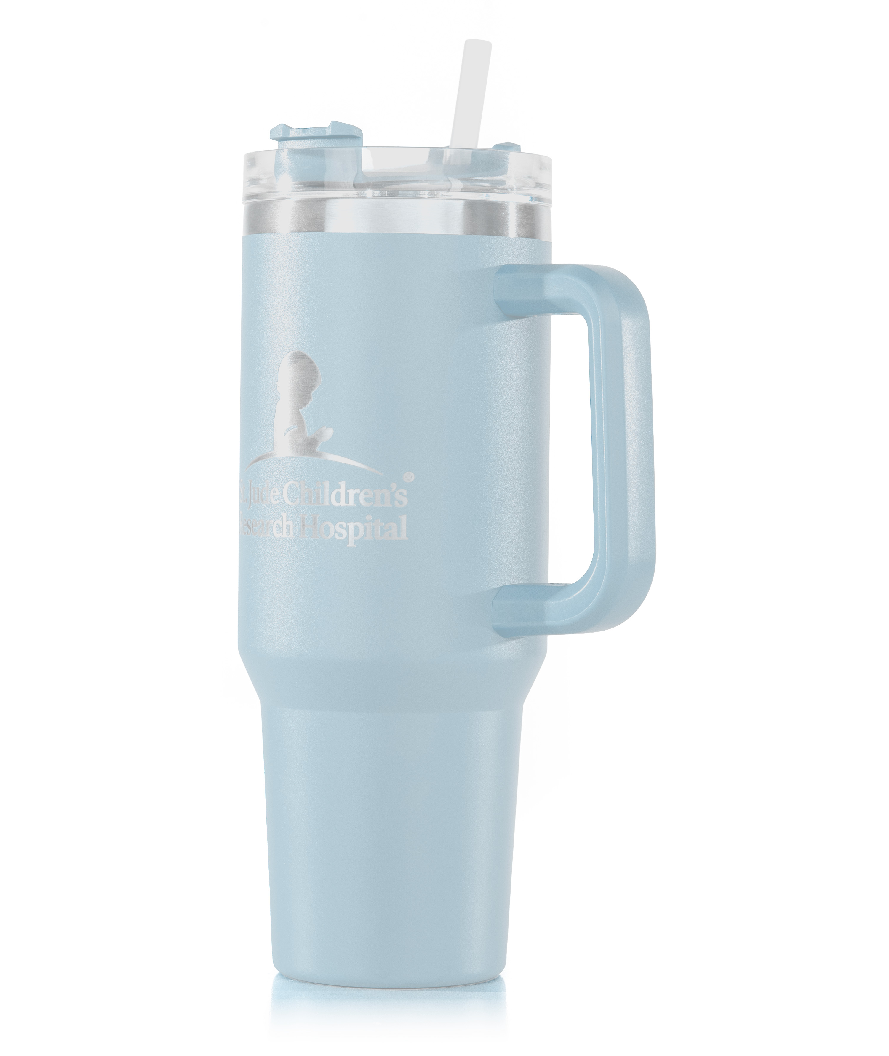 40oz Double Wall Travel Mug with Handle - Light Blue